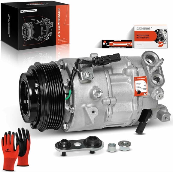 A-Premium Air Conditioner AC Compressor with Clutch Compatible with GMC Acadia 2017-2021, Acadia Limited 2017 & Buick LaCrosse 2017-2019, Regal Sportback & Cadillac XT5, XT6 & Chevrolet Blazer