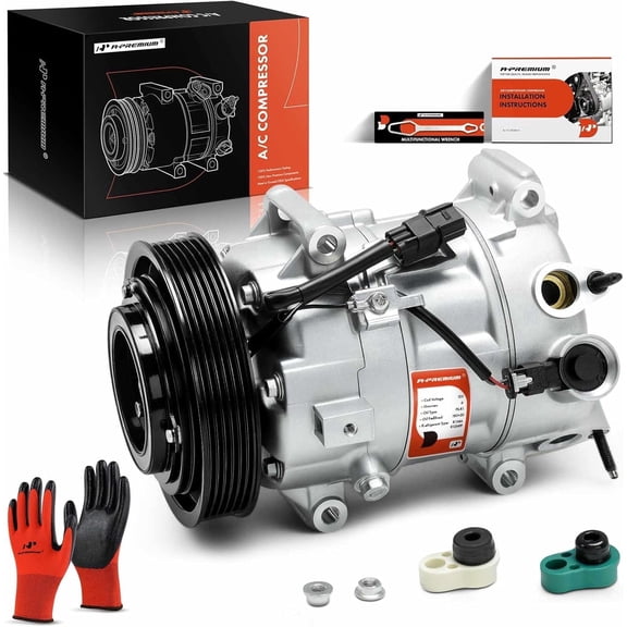 A-Premium Air Conditioner AC Compressor with Clutch Compatible with Honda Pilot 2019-2022, Ridgeline 2020-2023, Passport 2019-2023 & Acura MDX 2019-2020, 3.5L