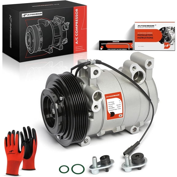 A-Premium Air Conditioner AC Compressor with Clutch Compatible with Isuzu Axiom 2002-2004, Amigo 1998-2000, Trooper 2002, Rodeo Sport 2001-2003 & Honda Passport 1998-2002