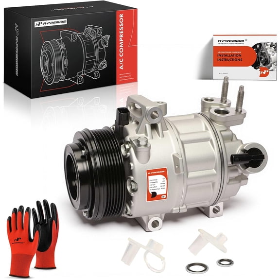 A-Premium Air Conditioner AC Compressor with Clutch | Compatible with Jeep WK2 Series Grand Cherokee 2022-2024, WL Series Grand Cherokee L 2021-2024, 3.6L