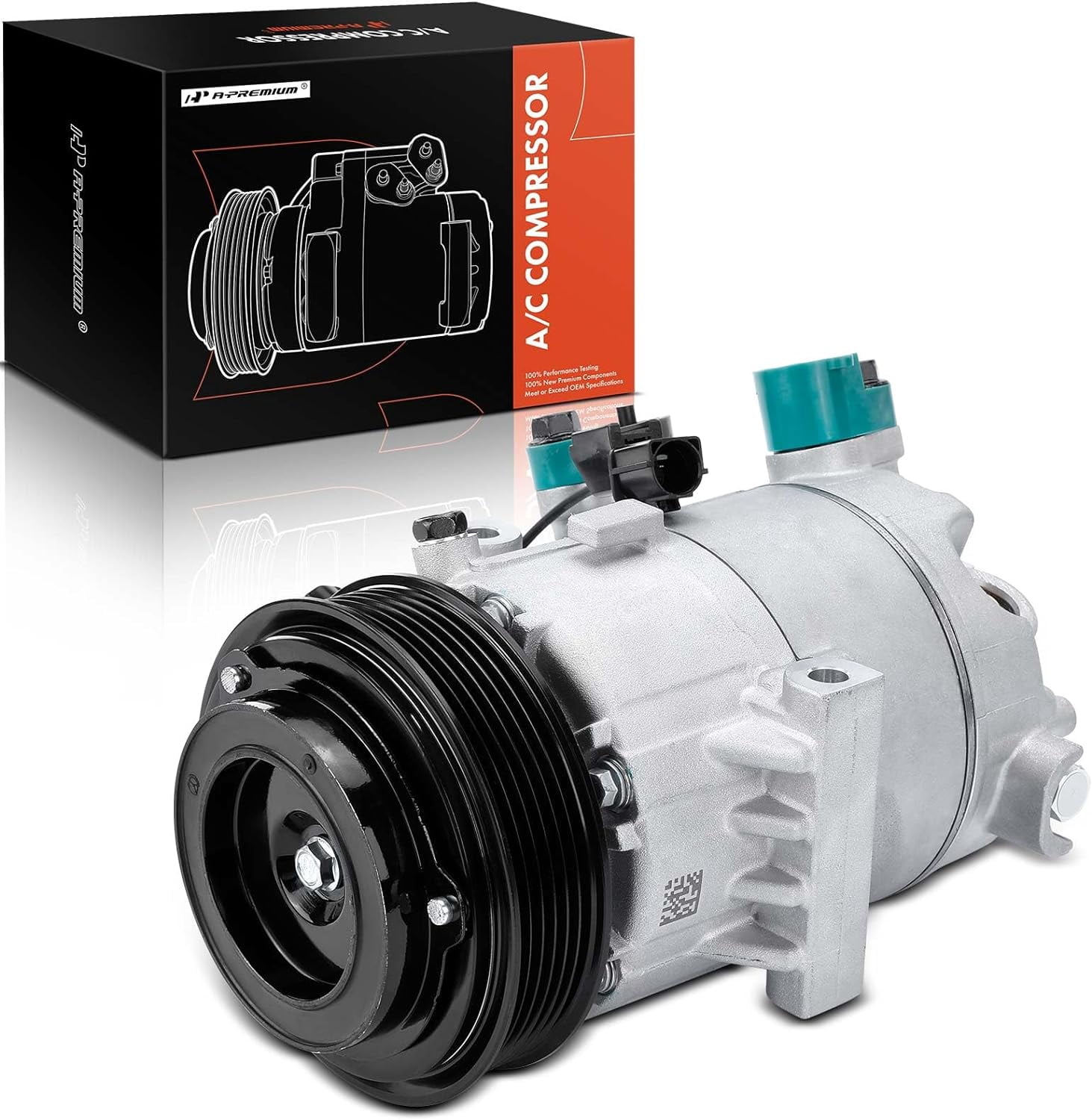A-Premium Air Conditioner AC Compressor with Clutch Compatible with Kia Forte 2014-2018 1.8L 2.0L, Forte 2017-2018 2.0L, Forte Koup 2014-2017 2.0L, Forte5 2014-2018 2.0L & Hyundai Elantra GT 2013-2017
