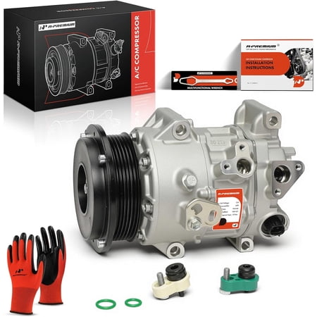 A-Premium Air Conditioner AC Compressor with Clutch Compatible with Lexus GS F 2016-2020 5.0L, LS500 2018-2022 3.4L, RC F 2015-2019 5.0L, LC500 2018-2020 5.0L
