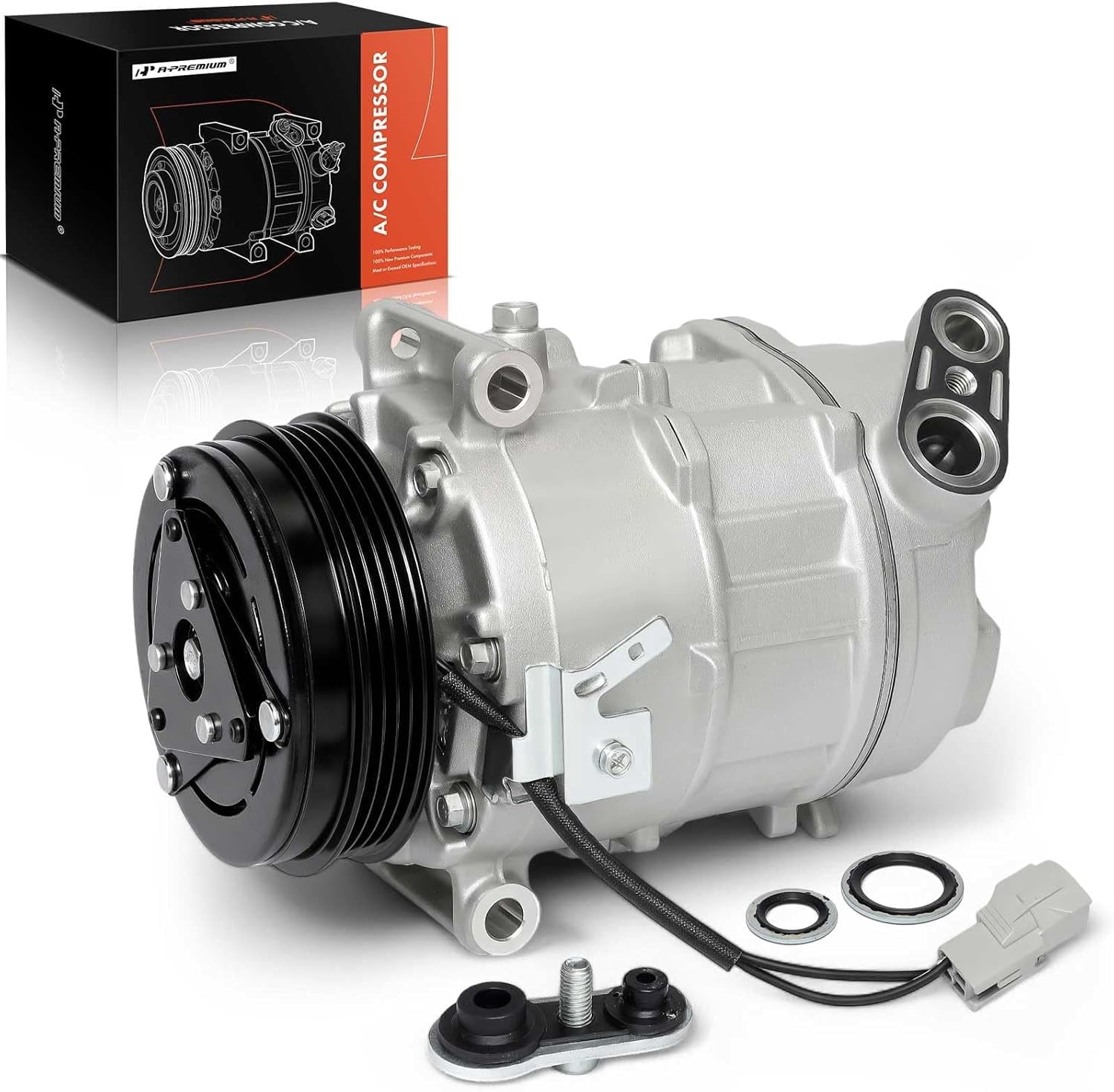 A-Premium Air Conditioner AC Compressor with Clutch Compatible with Ram ProMaster 1500 2014-2017, ProMaster 2500 2014-2018, ProMaster 3500 2014-2018, 3.0L