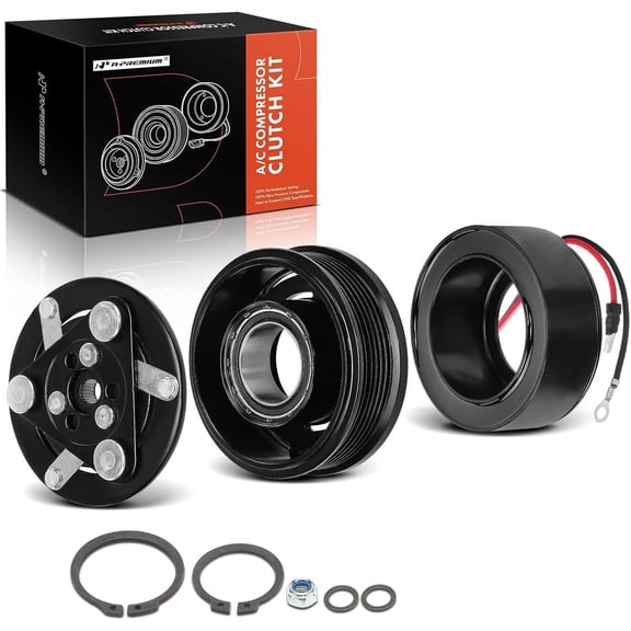 A-Premium Air Conditioner AC Compressor Clutch Kit Compatible with Chevrolet Trailblazer, Trailblazer EXT & GMC Envoy, Envoy XL, Envoy XUV & Buick Rainier & Isuzu Ascender & Oldsmobile Bravada