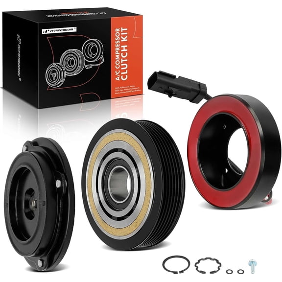 A-Premium Air Conditioner AC Compressor Clutch Kit Compatible with Jeep WK Series Grand Cherokee 2005-2007, XK Series Commander 2006-2007, 3.7L 4.7L, Fit 10S17E Style Only