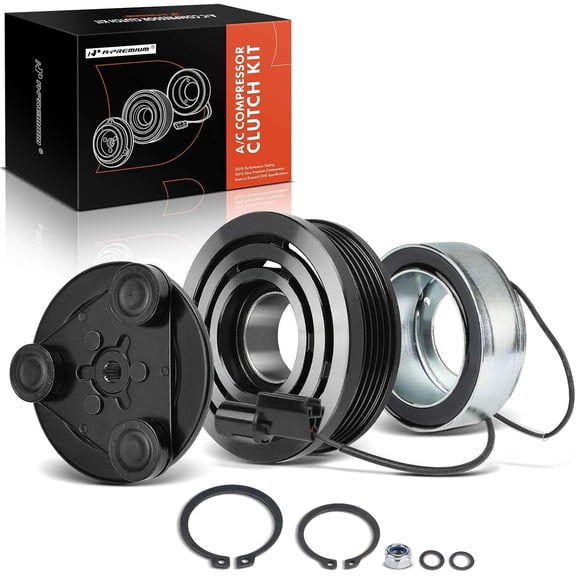 A-Premium Air Conditioner AC Compressor Clutch Kit Compatible with Mitsubishi Mirage 1998-2002, Lancer 2002-2007, Eclipse 2000-2005, Galant 2000-2003 & Chrysler Sebring & Dodge, 5 Groove Pulley