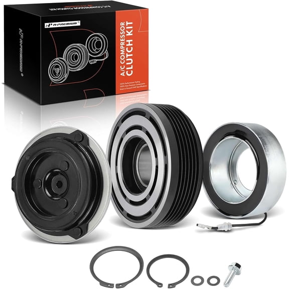 A-Premium Air Conditioner AC Compressor Clutch Kit Compatible with BMW E70 Series X5 2007-2010, X3/X6 2008-2010, 3.0L, without Adaptive Control Drive