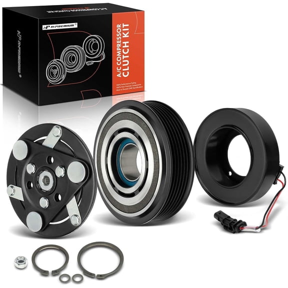 A-Premium Air Conditioner AC Compressor Clutch Kit Compatible with Buick LaCrosse 2012 3.6L & Cadillac SRX 2012-2016