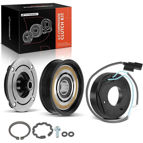 A-Premium Air Conditioner AC Compressor Clutch Kit Compatible with Honda Element 2003 2004 2005 2006 2007 2008 2009 2010 2011 2.4L