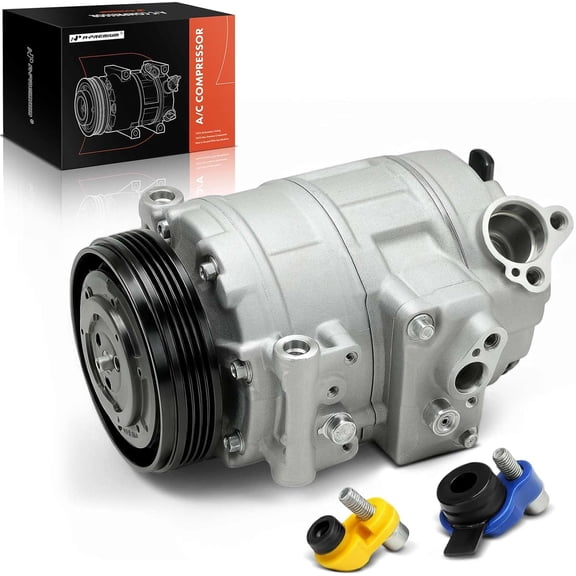 A-Premium Air Conditioner AC Compressor with Clutch Compatible with BMW X5 2010-2011/2013-2014, X6 2008-2014, V8 4.4L, 7SEU17C Style
