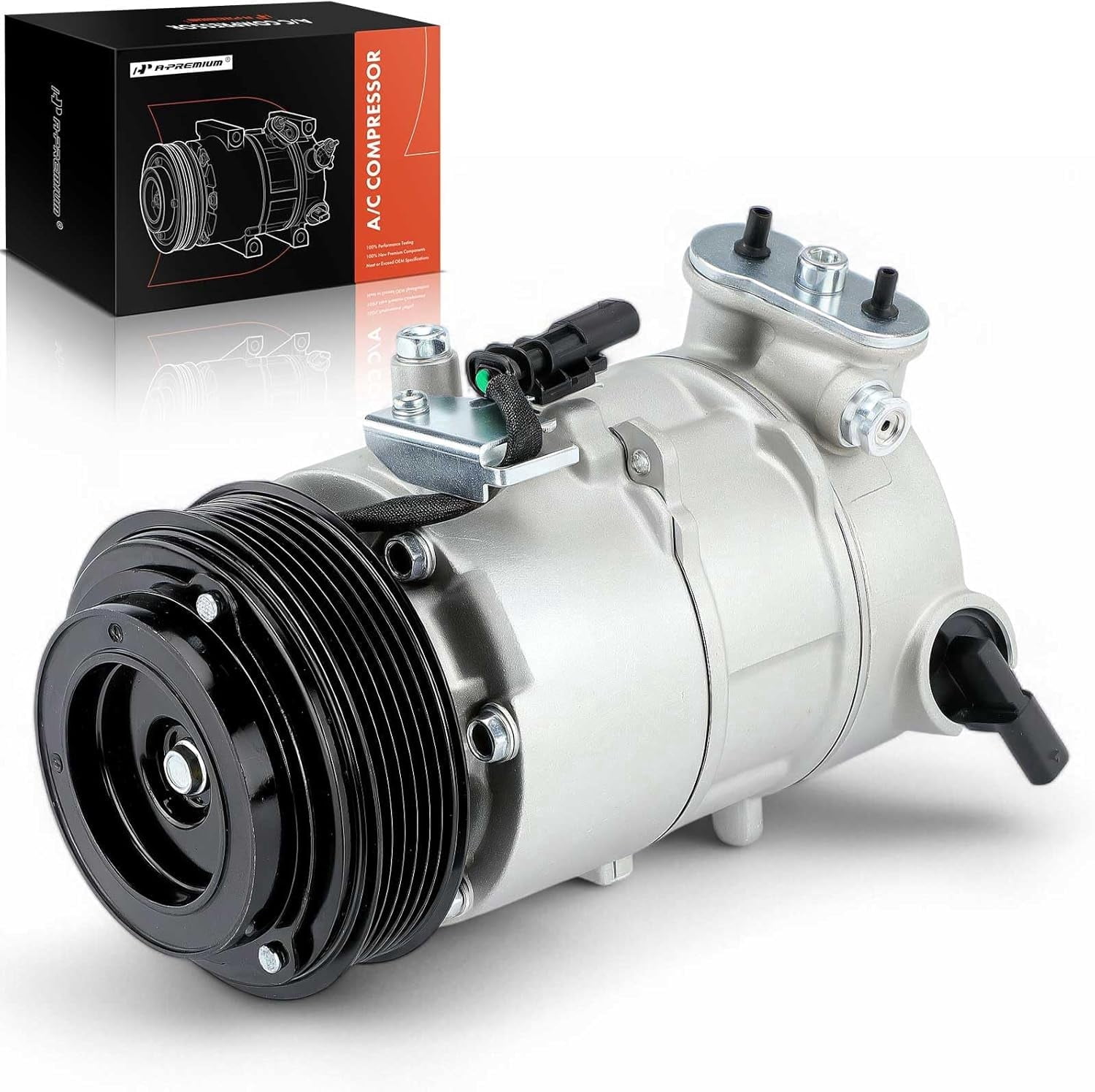 A-Premium Air Conditioner AC Compressor with Clutch Compatible with Chevrolet Camaro 2016-2021 & Cadillac CTS 2016-2019, ATS 2016-2019, 3.6L