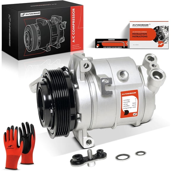 A-Premium Air Conditioner AC Compressor with Clutch Compatible with Chevrolet Camaro 3.6L 2010-2015