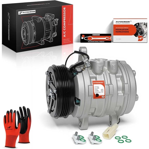 A-Premium Air Conditioner AC Compressor with Clutch Compatible with Chevrolet Sprint Tracker Geo Metro GMC Tracker Suzuki Swift X-90