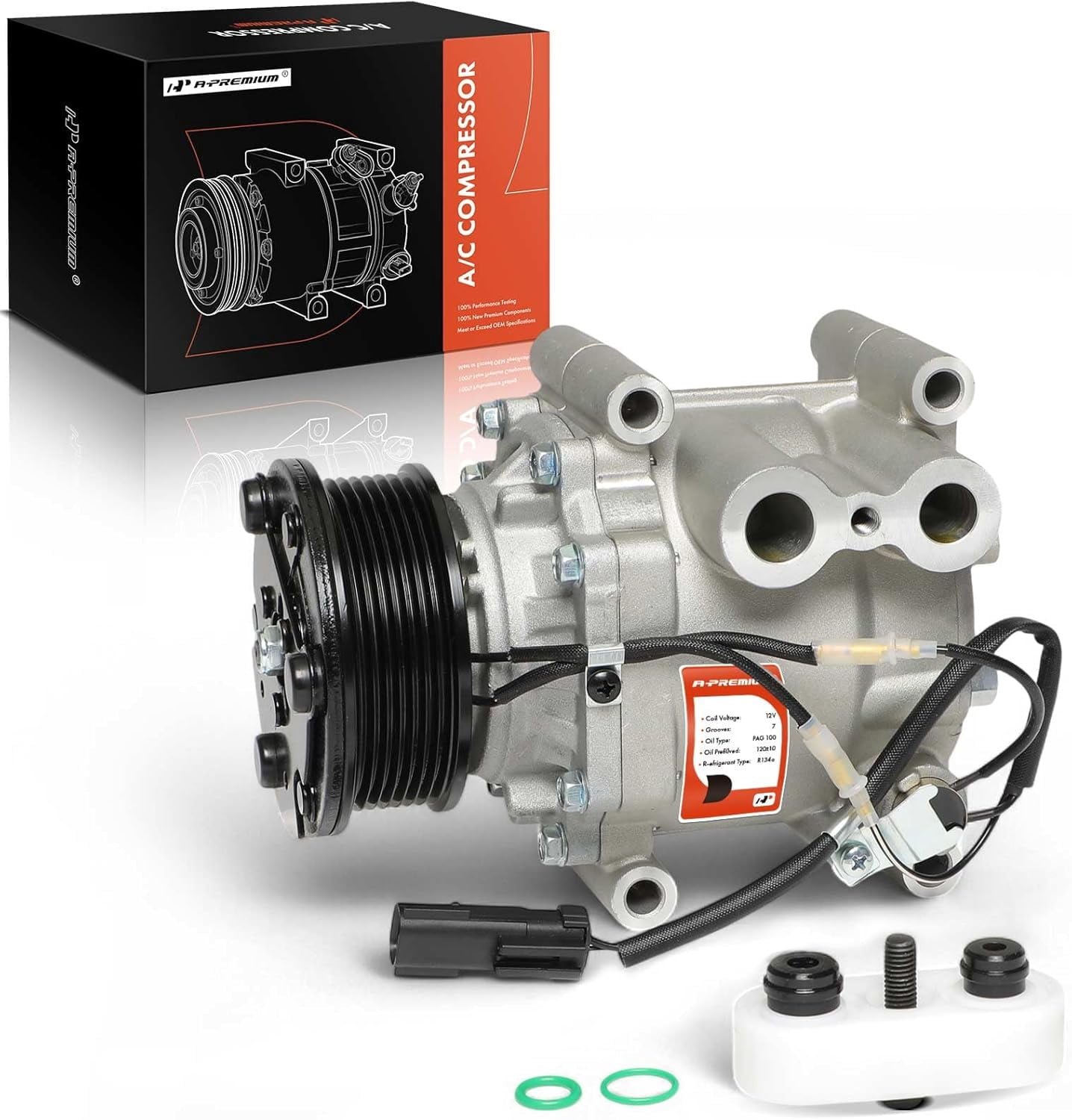 A-Premium Air Conditioner AC Compressor with Clutch Compatible with Dodge B1500 B2500 B3500 1998-1998, Ram 1500 2500 3500 Van 1998-2003