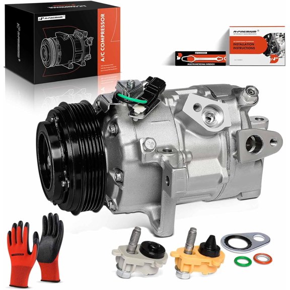 A-Premium Air Conditioner AC Compressor with Clutch Compatible with Ford Expedition 2022-2024 & Lincoln Navigator 2022-2024, 3.5L