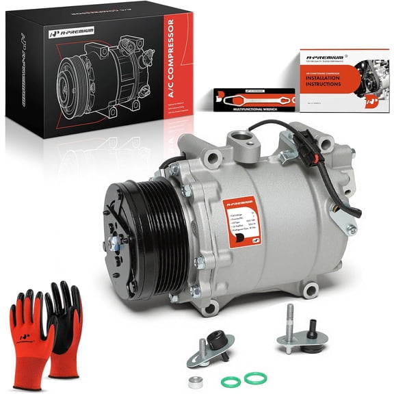 A-Premium Air Conditioner AC Compressor with Clutch Compatible with Honda CR-V 2.4L 2015-2016, Acura ILX 2.4L 2016-2018