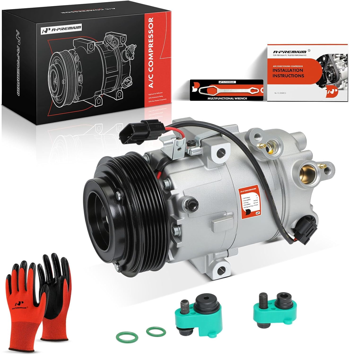 A-Premium Air Conditioner AC Compressor with Clutch Compatible with Hyundai Elantra 2.0L 2017-2020