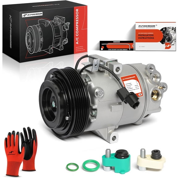 A-Premium Air Conditioner AC Compressor with Clutch Compatible with Hyundai Elantra 2011-2013 & Kia Soul 2012-2013, 1.8L 2.0L