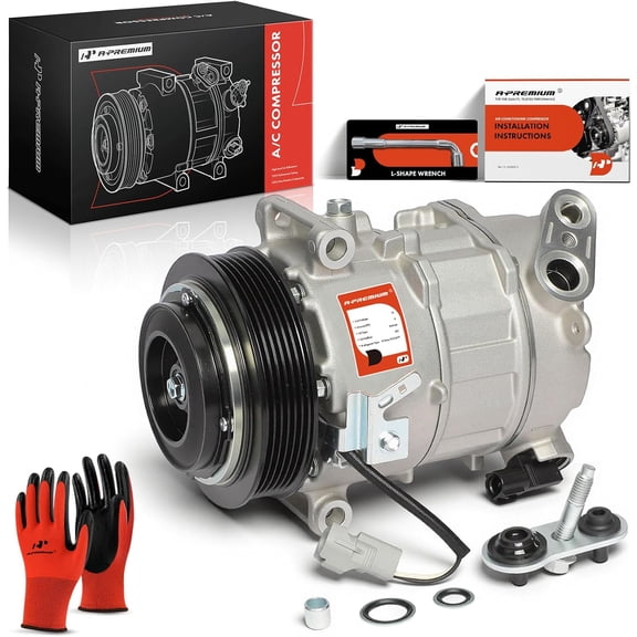 A-Premium Air Conditioner AC Compressor with Clutch Compatible with Jeep Cherokee 2014-2017 2019-2020 3.2L & Chrysler 200 2015-2017 3.6L