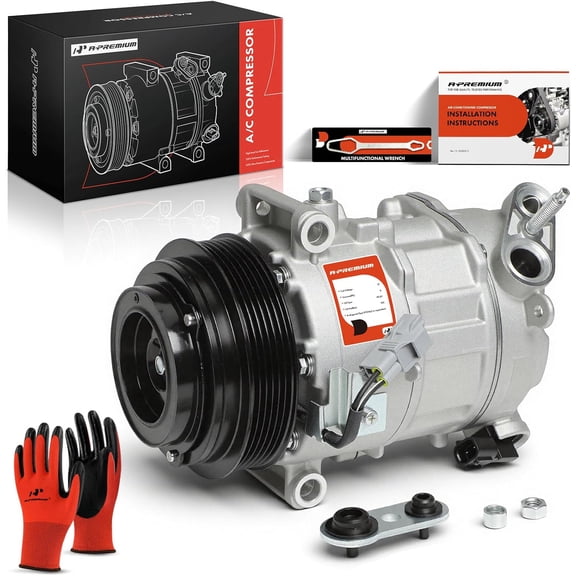 A-Premium Air Conditioner AC Compressor with Clutch Compatible with Jeep Cherokee 2014-2021 & Chrysler 200 2015-2017, 3.2L 3.6L