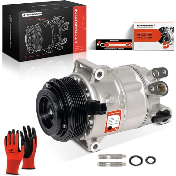 A-Premium Air Conditioner AC Compressor with Clutch Compatible with Jeep JL Series Wrangler 2018-2023 2.0L, KL Series Cherokee 2019-2022 2.0L