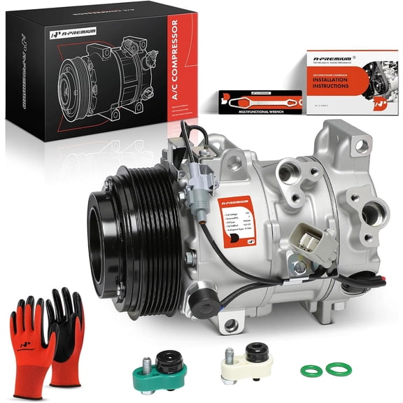 A-Premium Air Conditioner AC Compressor with Clutch Compatible with Lexus IS250 2006-2013, IS350 2011-2013, GS300 2006, GS350 2007-2011