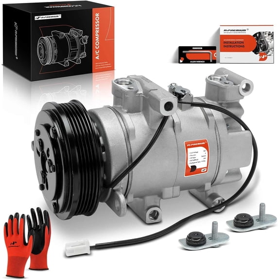 A-Premium Air Conditioner AC Compressor with Clutch Compatible with Mazda 3 2006-2008, 5 2006-2010, 2.3L