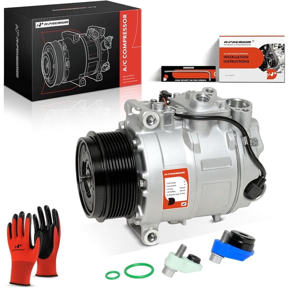 A-Premium Air Conditioner AC Compressor with Clutch Compatible with Mercedes-Benz GL320 2007-2008, R320 ML320 2007-2009, ML350 2010-2011, 3.0L 3.5L