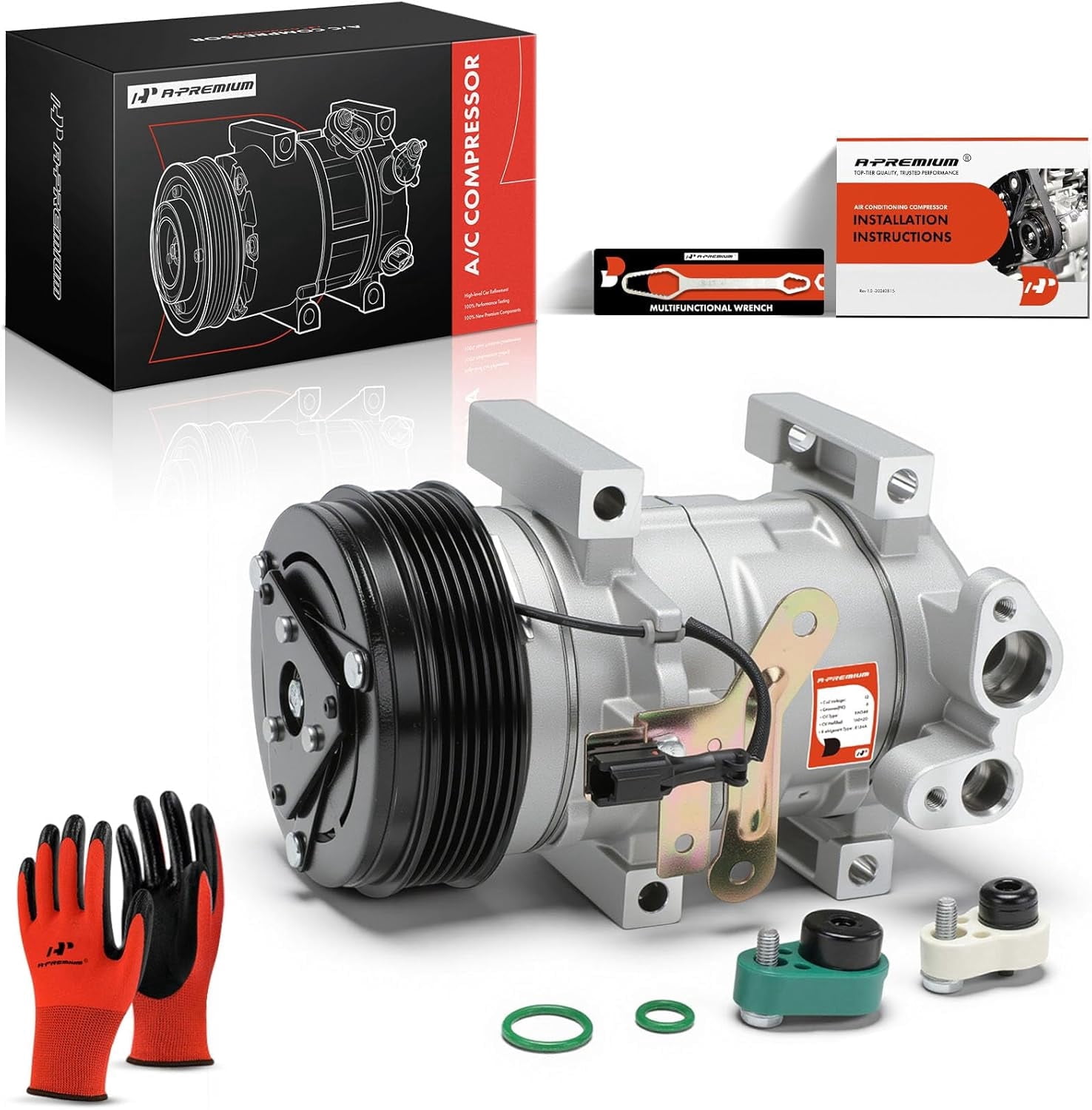A-Premium Air Conditioner AC Compressor with Clutch Compatible with Subaru Forester 2.5L 2011-2013