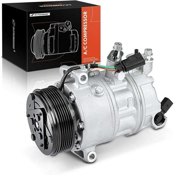 A-Premium Air Conditioner AC Compressor with Clutch Compatible with Volkswagen Jetta 2016-2018, Passat 2016-2018, Beetle 2017