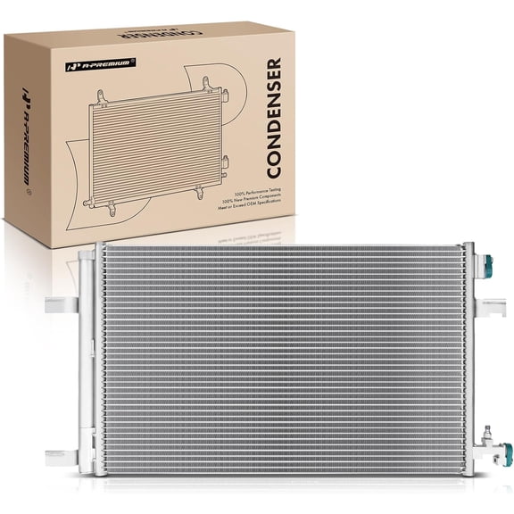 A-Premium Air Conditioning A/C Condenser Compatible with 2013-2015 Chevrolet Malibu, 2014-2020 Impala, 2010-2015 Cruze & Selected Cadillac, Buick Models, Replace# 13267649