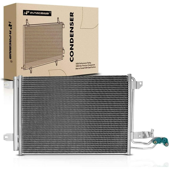 A-Premium Air Conditioning A/C Condenser Compatible with Audi A3, TT, TTS, RS Quattro & Volkswagen Jetta 2005-2010, Golf, City, GTI & More, Replace# 3255, 1K0820411D