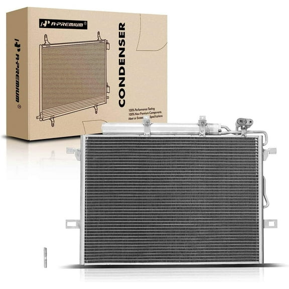 A-Premium Air Conditioning A/C Condenser Compatible with Mercedes-Benz E-Class E300, E320, E350, E500, E550, E55 E63 AMG - CL-Class CL550, CLS550, CLS63 AMG, SL550, Replace# 3159, A2115000254