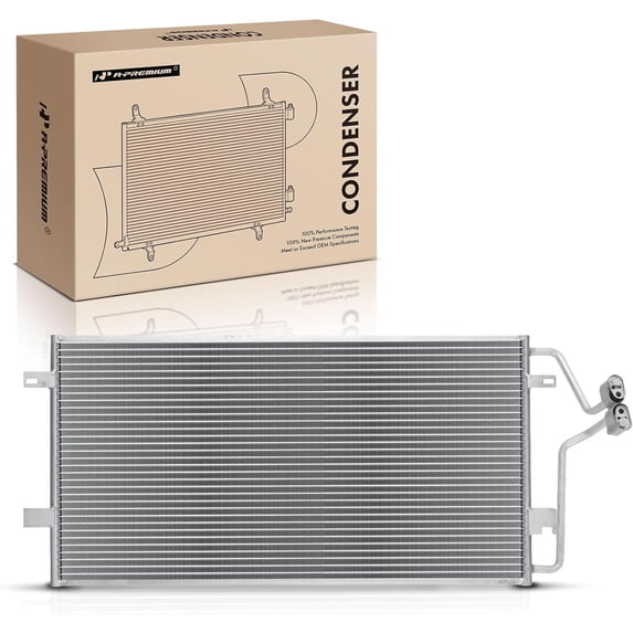 A-Premium Air Conditioning A/C Condenser Compatible with Cadillac DeVille 2000-2005 & Pontiac Bonneville 2004-2005, V8 4.6L