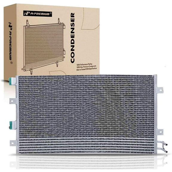 A-Premium Air Conditioning A/C Condenser Compatible with Chrysler Sebring 2003-2004 & Dodge Stratus 2003-2004, 2.4L 2.7L 3.0L, Replace# 5096228AA