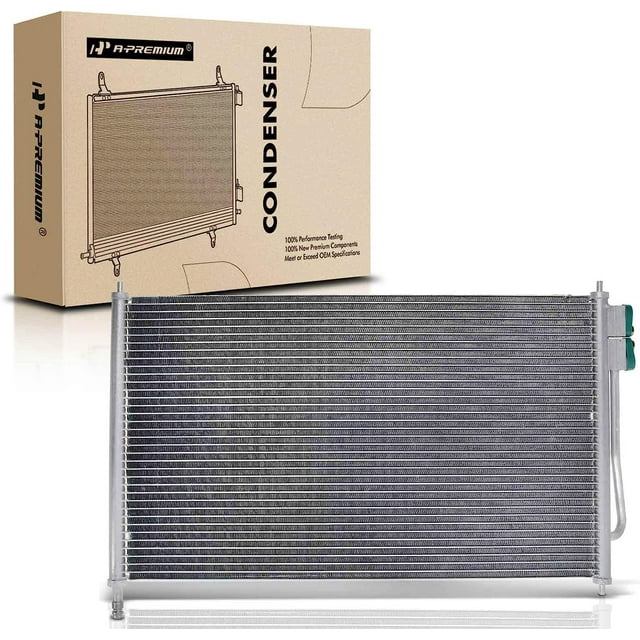 A-Premium Air Conditioning A/C Condenser Compatible with Ford Focus 2000-2005 2.0L 2.3L, Replace# 4938, YS4Z19712AB