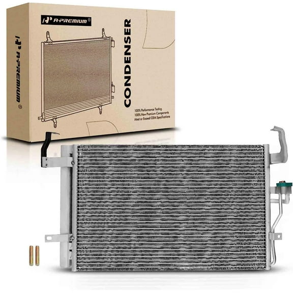 A-Premium Air Conditioning A/C Condenser Compatible with Hyundai Elantra 2001-2006, Tiburon 2003-2008, 2.0L 2.7L
