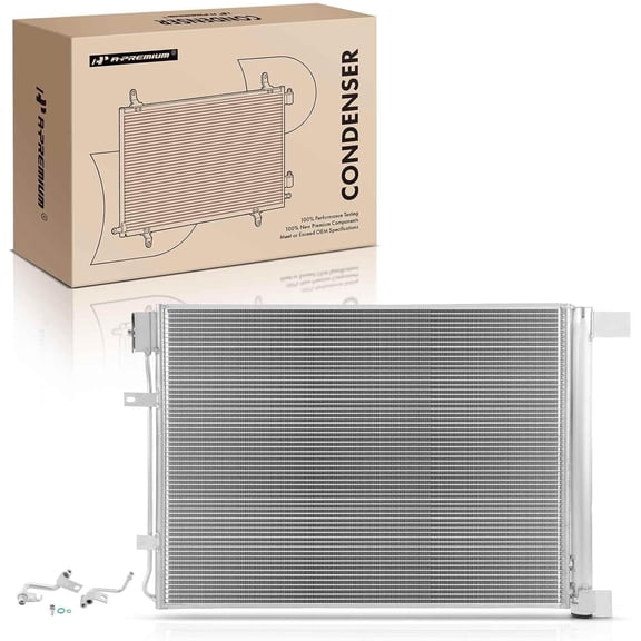 A-Premium Air Conditioning A/C Condenser Compatible with Nissan Frontier 2022 2023 2024 3.8L, Front, Replace# 921009BU0B