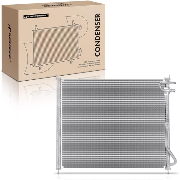 A-Premium Air Conditioning A/C Condenser Compatible with Volvo 740 1990-1991, 760 1988-1990, 940 1991-1991, 2.3L 2.8L, Replace# 4089, 1388737