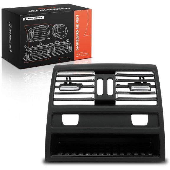 A-Premium Air Conditioning Ventilation Grille Compatible with BMW 520i 2014-2016, 528i xDrive 2010 2012-2016, 530i 2010 2012-2013, 535d 2014-2016, 535i GT 2010-2016, Rear Center Console, Black