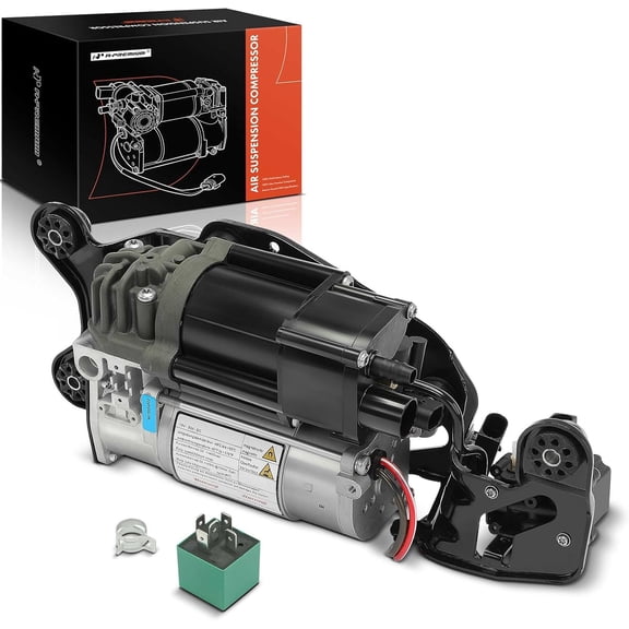 A-Premium Air Suspension Compressor with Bracket Compatible with BMW X5 2014-2018, X6 2015-2019, Replace# 37206875177, 37206850555