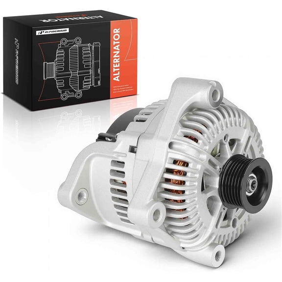 A-Premium Alternator, 12V 180A 6-Groove Pulley CW, Compatible with BMW | for E53 E70 X5 2004-2006, E60 545i 2004-2005, E63 650i 2007-2010, E65 745i, 745Li, 750i, Alpina B7, 4.4L 4.8L
