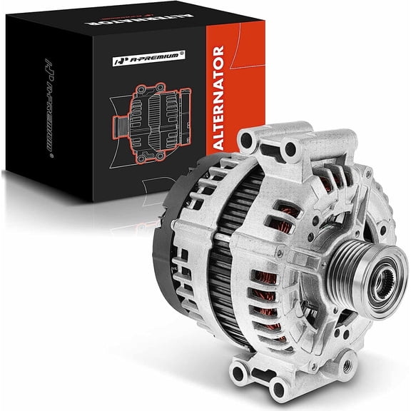 A-Premium Alternator Compatible with BMW E83 F25 X3 2007-2010 E87 128i 08-13 E90 F30 328i E60 F10 528i E70 X5 3.0L 12V 180Amp CW 6-Groove Clutch Pulley Replace# 12-31-7-550-968 12-31-7-555-926
