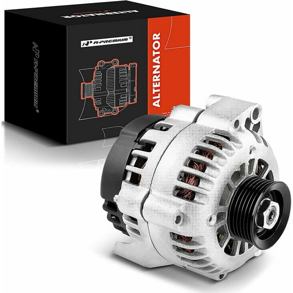 A-Premium Alternator Compatible with Chevrolet C/K Series Express 2500 3500 Tahoe & GMC C/K Series Savana 2500 3500 V8 6.5L, 12V 100A 6-Groove Pulley Clockwise, Replace# 20115010, 20115011