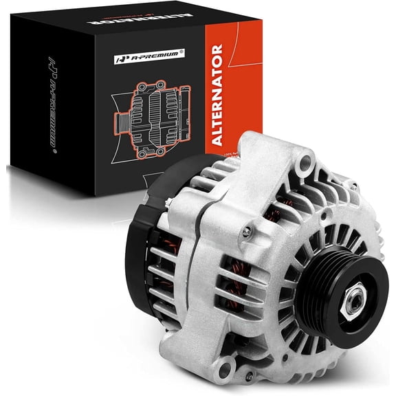 A-Premium Alternator Compatible with Chevrolet/Chevy Cadillac GMC Vehicle Models 4.3L 4.8L 5.0L 5.3L 5.7L 6.0L 6.5L 6.6L 8.1L 12V 105A CW 6-Groove Pulley Replace# 10480388 10464438 19244727