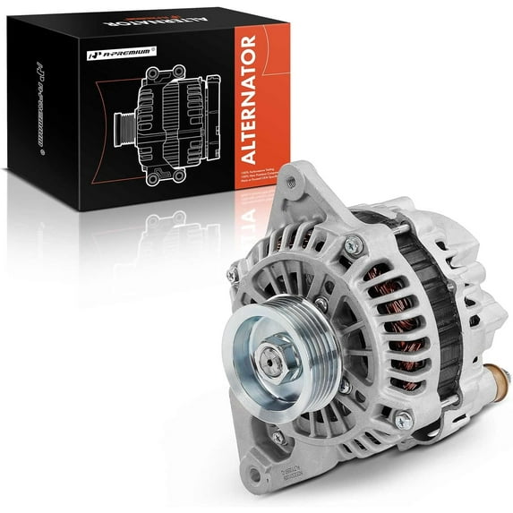 A-Premium Alternator Compatible with Dodge Stealth 1996 & Mitsubishi 3000GT 1998-1999, 3.0L, 12V 110A 6-Groove Pulley Clockwise, Replace# MD324755, MD354815