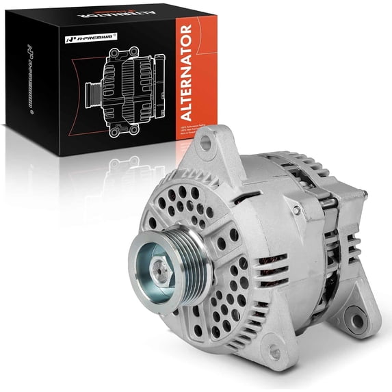 A-Premium Alternator Compatible with Ford Contour 1995-1997 & Mercury Mystique 1995-1997, 2.0L, 12V 130A 6-Groove Pulley Clockwise, Replace# 94BB10300AF, 94BB10300AH
