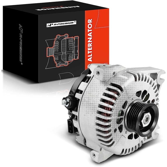 A-Premium Alternator Compatible with Ford Crown Victoria 1999-2000 & Mercury Grand Marquis 1999-2002 & Lincoln Town Car 1999-2000, V8 4.6L, 130A 12V CW 6-Groove Pulley, Replace# XW7U10300AA