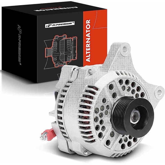 A-Premium Alternator Compatible with Ford F150 97-02 F250 97-99 Expedition 97-01 E-150 E-250 E-350 Econoline Club Wagon & Lincoln Navigator 130A 12V Clockwise Replace# F75U10300CA F75U10300CB