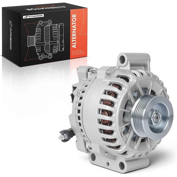 A-Premium Alternator Compatible with Ford Freestar 2004 2005 2006 2007 3.9L 4.2L & Mercury Monterey 2004-2007 4.2L, 12V 135Amp Clockwise 6-Groove Pulley, Replace# 3F2U-10300-AA, 6F2Z-10346-BA